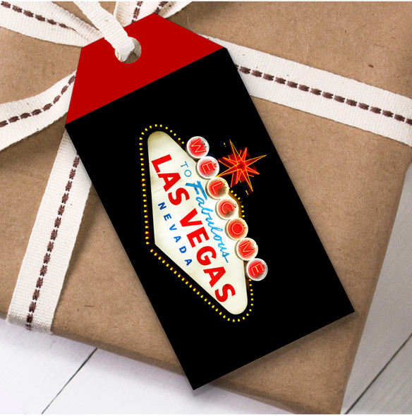 Las Vegas Sign Birthday Present Favor Gift Tags