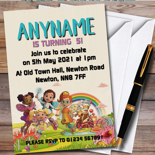 Butterbean's Cafe© Personalised Children's Kids Birthday Party Invitations