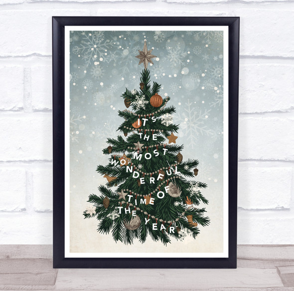 It's The Most Wonderful Time Of The Year Christmas Wall Art Print