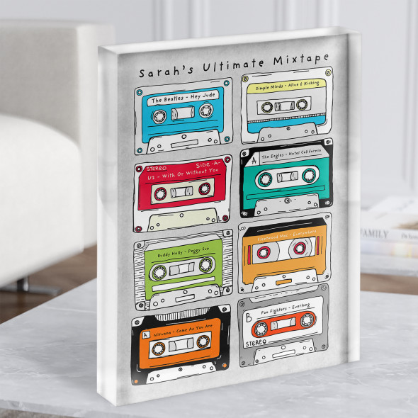 Cassette Tapes Any Text Songs Or Artists Any Song Lyric Acrylic Block