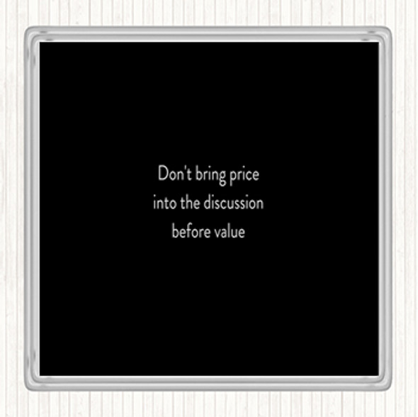 Black White Price Before Value Quote Coaster