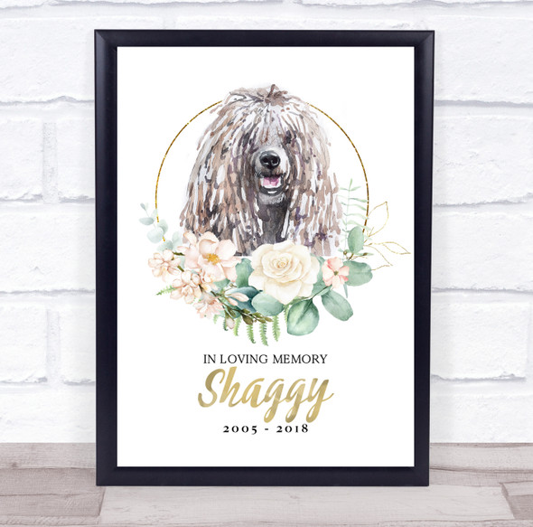 Dog Memorial In Loving Memory Style 17 Personalised Gift Print