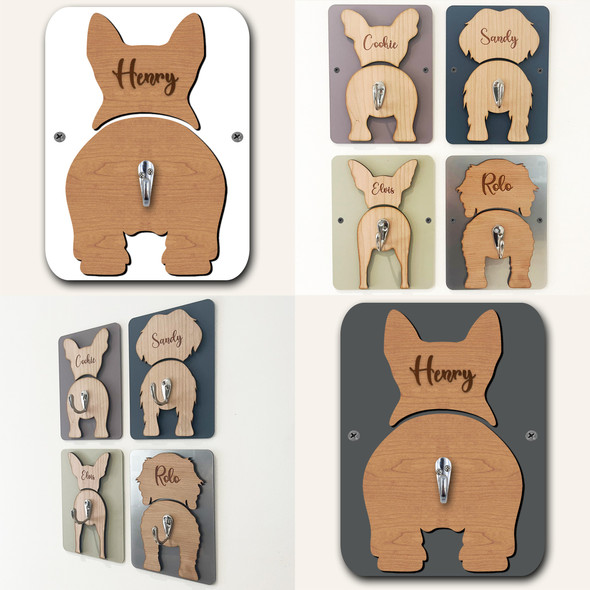 Swedish Vallhund Dog Lead Holder Leash Hanger Hook Any Colour Personalised Gift