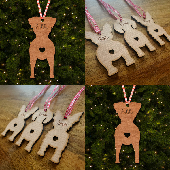 Jack Russell Terrier Dog Bauble Ornament Personalised Christmas Tree Decoration