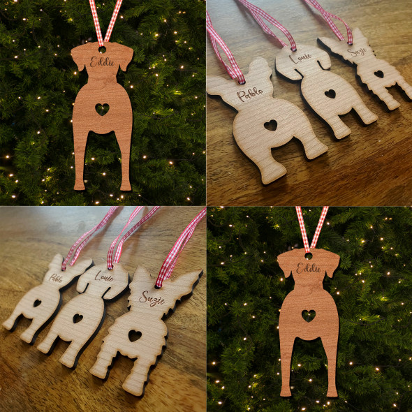Rhodesian Ridgeback Dog Bauble Ornament Personalised Christmas Tree Decoration