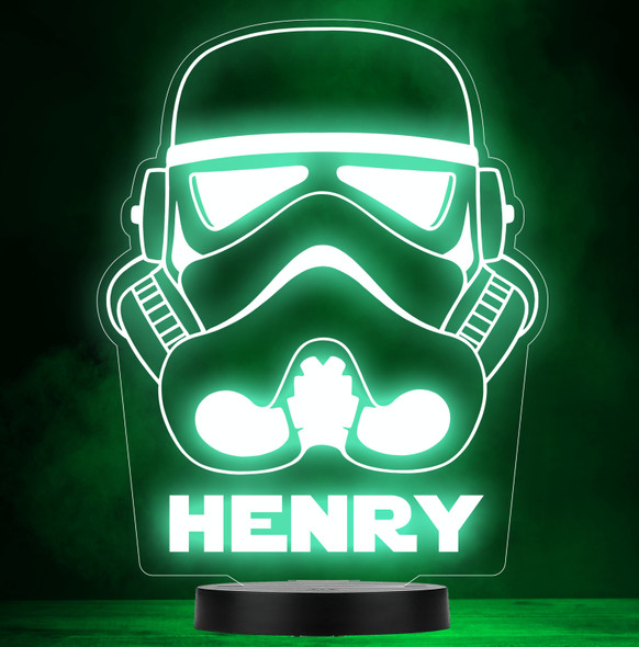 Stormtrooper Star Wars Face Personalised Gift Colour Change Led Lamp Night Light