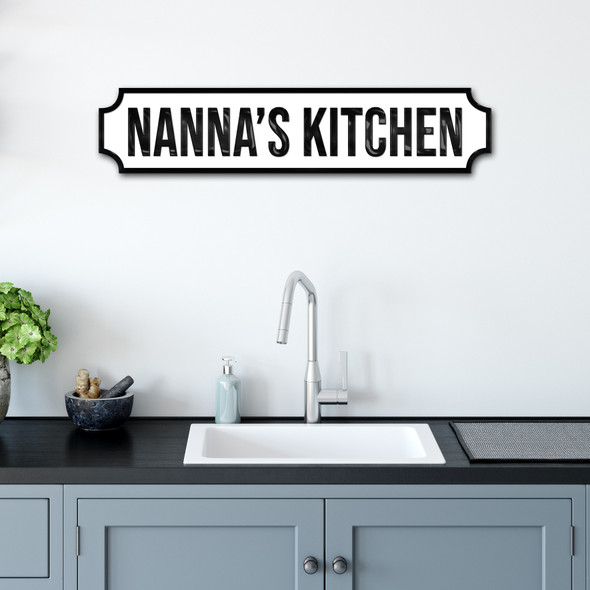 Nanna's Kitchen Family Any Colour Any Text 3D Train Style Street Home Sign
