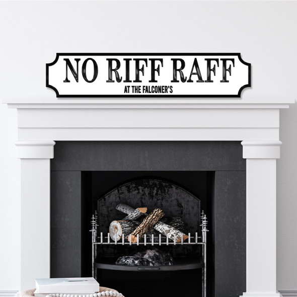 No Riff Raff Family Name Any Colour Any Text 3D Train Style Street Home Sign