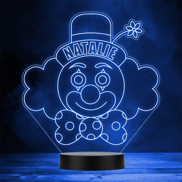 Circus Clown Cartoon Character Personalised Gift Colour Change LED Night Light