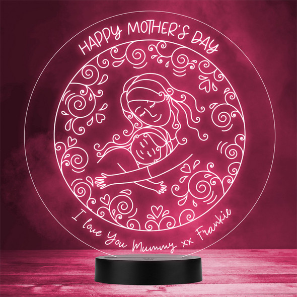Mother's Day Mum & Daughter Mummy Personalised Gift Any Colour LED Night Light
