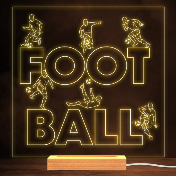 Football Players Line Art World Cup Personalised Gift Lamp Night Light