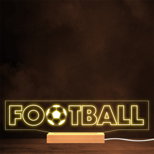 Football Word Fan Ball Sports World Cup Personalised Gift Lamp Night Light