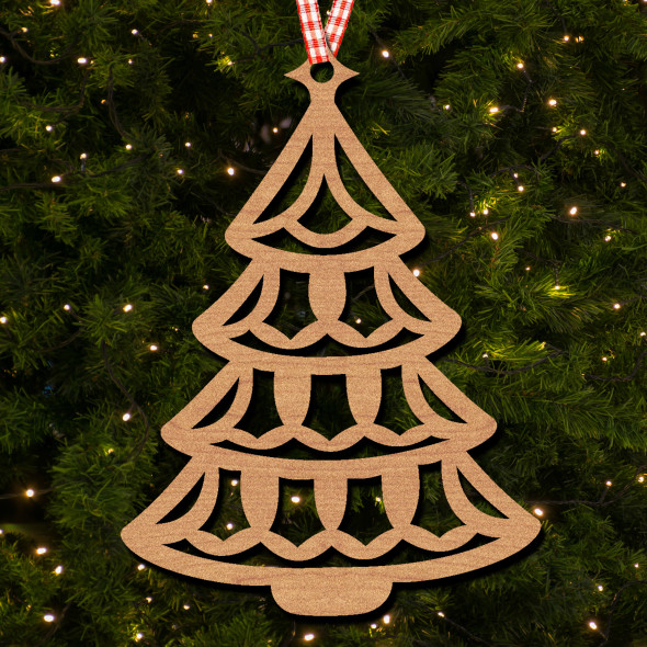 Christmas Tree Festive Pattern Hanging Ornament Christmas Tree Bauble Decoration