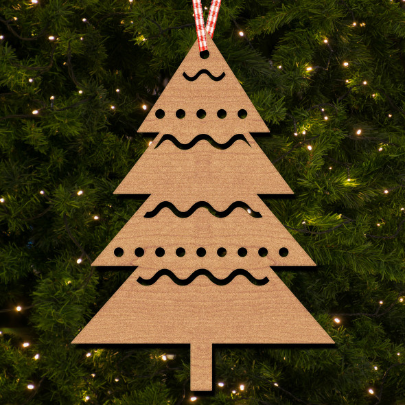 Christmas Tree Zig Zag Tinsel & Decs Ornament Christmas Tree Bauble Decoration