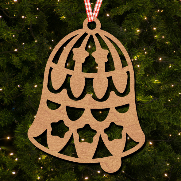 Jingle Bell Festive Pattern Hanging Ornament Christmas Tree Bauble Decoration