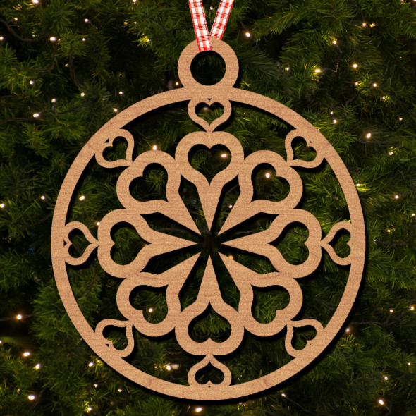 Circle - Snowflake 7 Hanging Ornament Christmas Tree Bauble Decoration