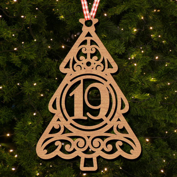 Christmas Tree - 19 Hanging Ornament Christmas Tree Bauble Decoration