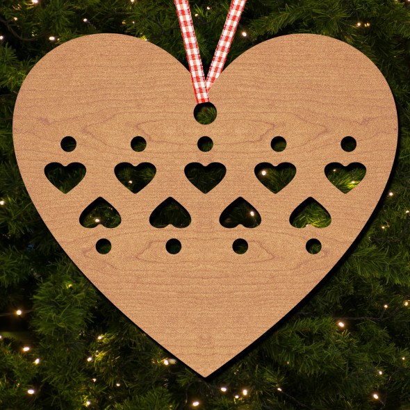 Heart With Hearts Hanging Ornament Christmas Tree Bauble Decoration