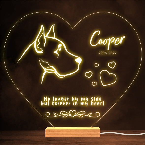 Great Dane Dog Memorial Pet Loss Forever In Personalised Gift Lamp Night Light