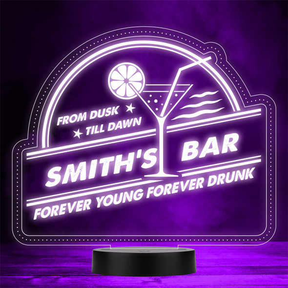 Dusk Till Dawn Forever Young Family Home Bar Man Cave Colour Change Night Light