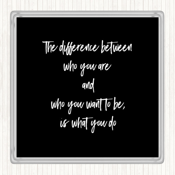 Black White Who You Want To Be Quote Coaster