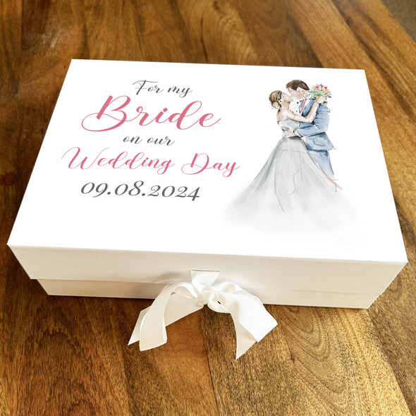 Bride Couple Personalised Wedding Day Keepsake Memory Hamper Gift Box