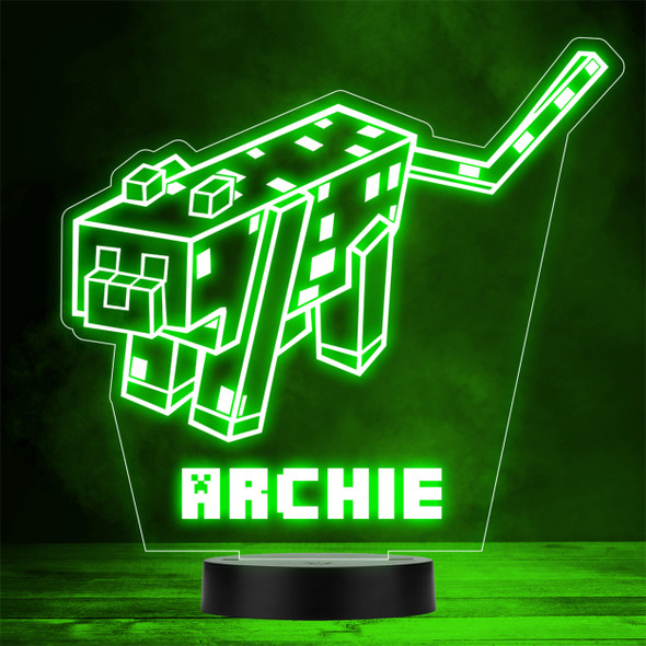 Minecraft Cat Animal Pet Gaming Gamer LED Personalised Gift Night Light