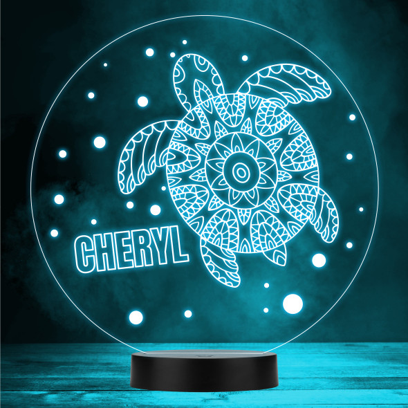 Pretty Pattern Turtle Dots Led Lamp Personalised Gift Night Light