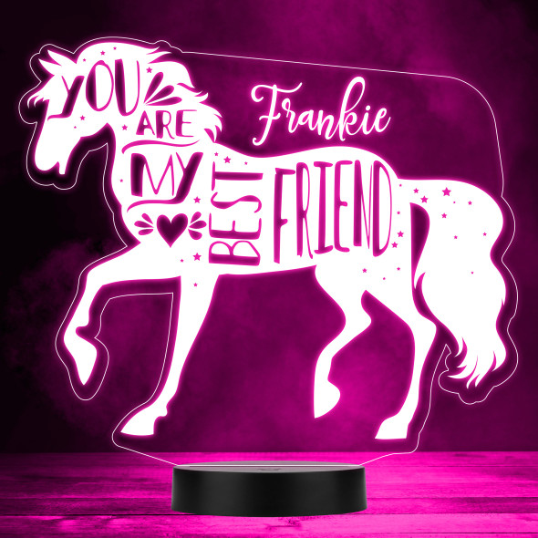 Horse You Are My Best Friend Led Lamp Personalised Gift Night Light