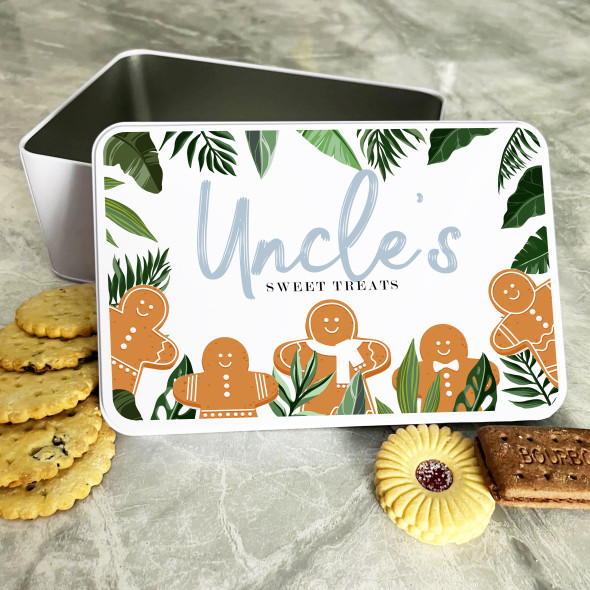 Gingerbread Uncle's Sweet Treats Personalised Gift Cookies Treats Biscuit Tin