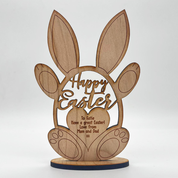 Easter Egg Bunny Keepsake Ornament Engraved Personalised Gift