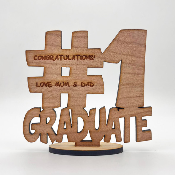 Congratulations Graduation No.1 Graduate Keepsake Engraved Personalised Gift