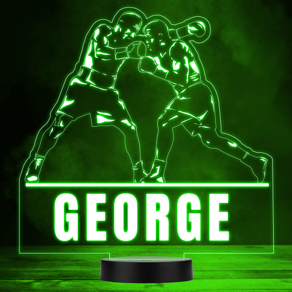 Boxers Fight Sparring Boxing Sports Fan Personalised Colour Changing Night Light