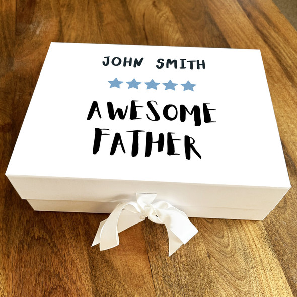 5 Blue Star Awesome Father Father's Day Dad Personalised Hamper Gift Box