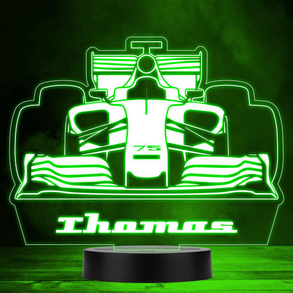 Formula One Racing Car Motorsport Fan Personalised Gift Multicolour Night Light