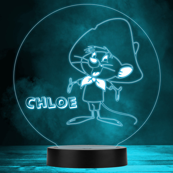 Looney Tunes Speedy Gonzales Kids Personalised Gift Colour Changing Night Light