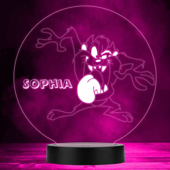 Looney Tunes Tasmanian Devil Kids Personalised Gift Colour Changing Night Light