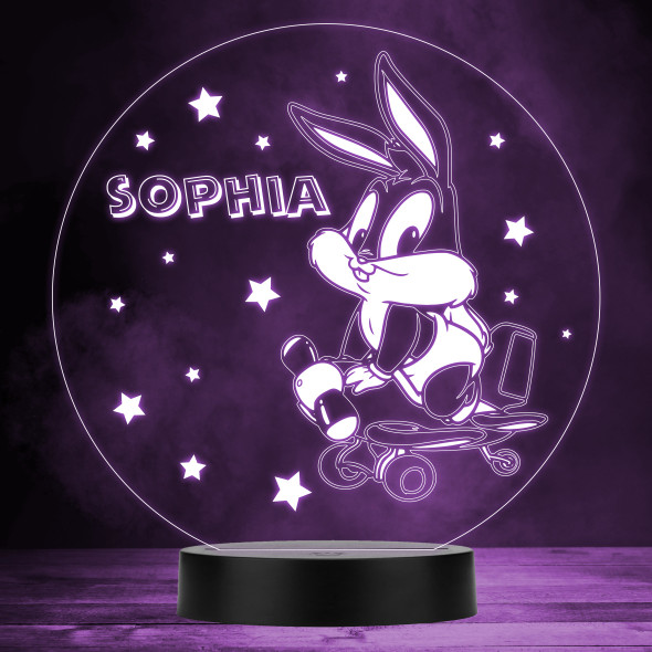 Baby Bugs Bunny Stars Looney Tunes Kids Personalised Gift RGB LED Night Light