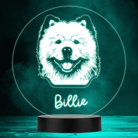 Chow Chow Dog Pet Silhouette Multicolour Personalised Gift LED Lamp Night Light
