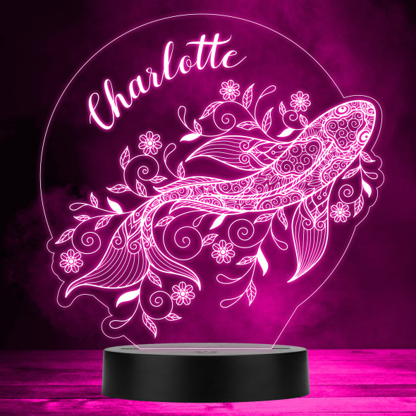 Floral Decorative Fish Colour Changing Personalised Gift LED Lamp Night Light