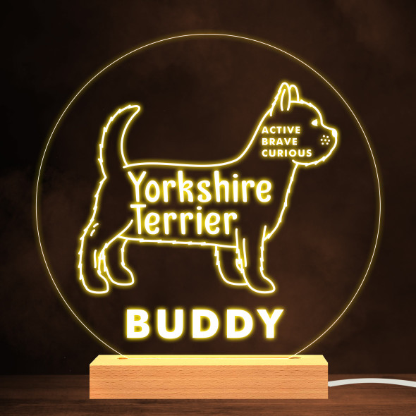 Yorkshire Terrier Dog Pet Personality Warm Lamp Personalised Gift Night Light