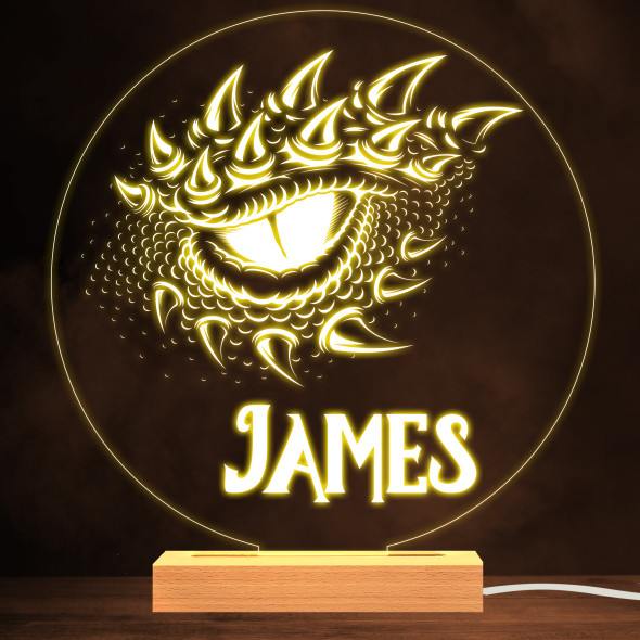 Dragon Eye Spikes Warm White Lamp Personalised Gift Night Light