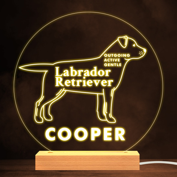 Labrador Retriever Dog Pet Personality Warm Lamp Personalised Gift Night Light