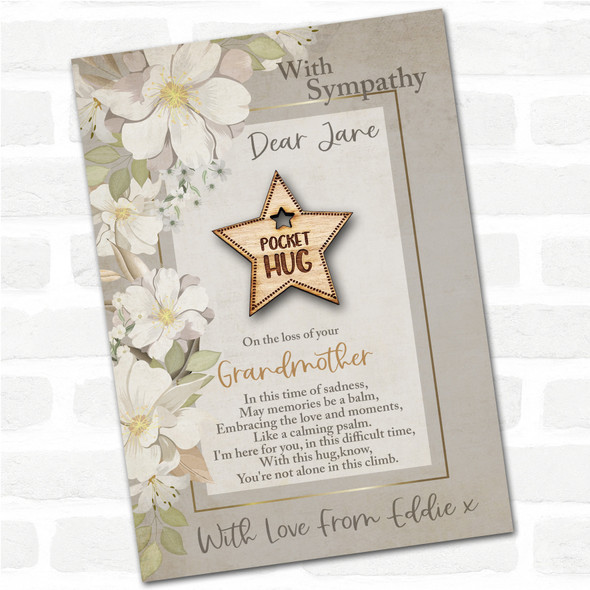 Star Hole Sympathy Sorry For Your Loss Personalised Gift Pocket Hug