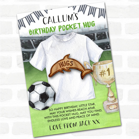 Dolphin Kid's Boys Birthday Football Personalised Gift Pocket Hug