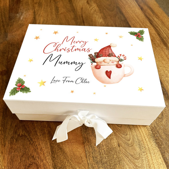 Merry Christmas Mummy Gnome Mug Stars Mum Festive Personalised Hamper Gift Box