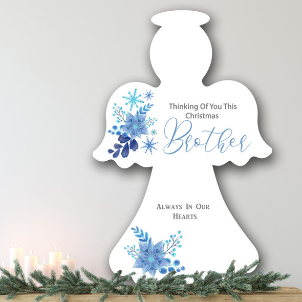 Memorial Blue Brother Personalised Angel Decor Christmas Indoor Outdoor Sign