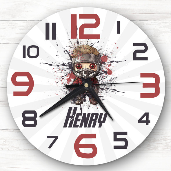 Baby Star-Lord Superhero Boys Room Custom Gift Personalised Clock