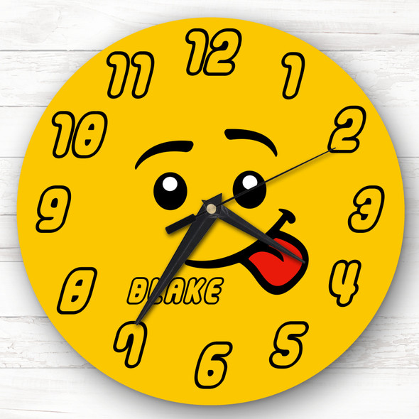 Lego Face Kids Room Custom Gift Personalised Clock
