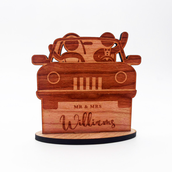 Wood Wedding Day Car Congratulations Just Married Keepsake Personalised Gift